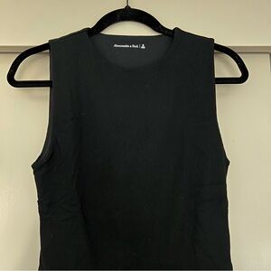 Abercrombie & Fitch Ribbed Black Bodysuit